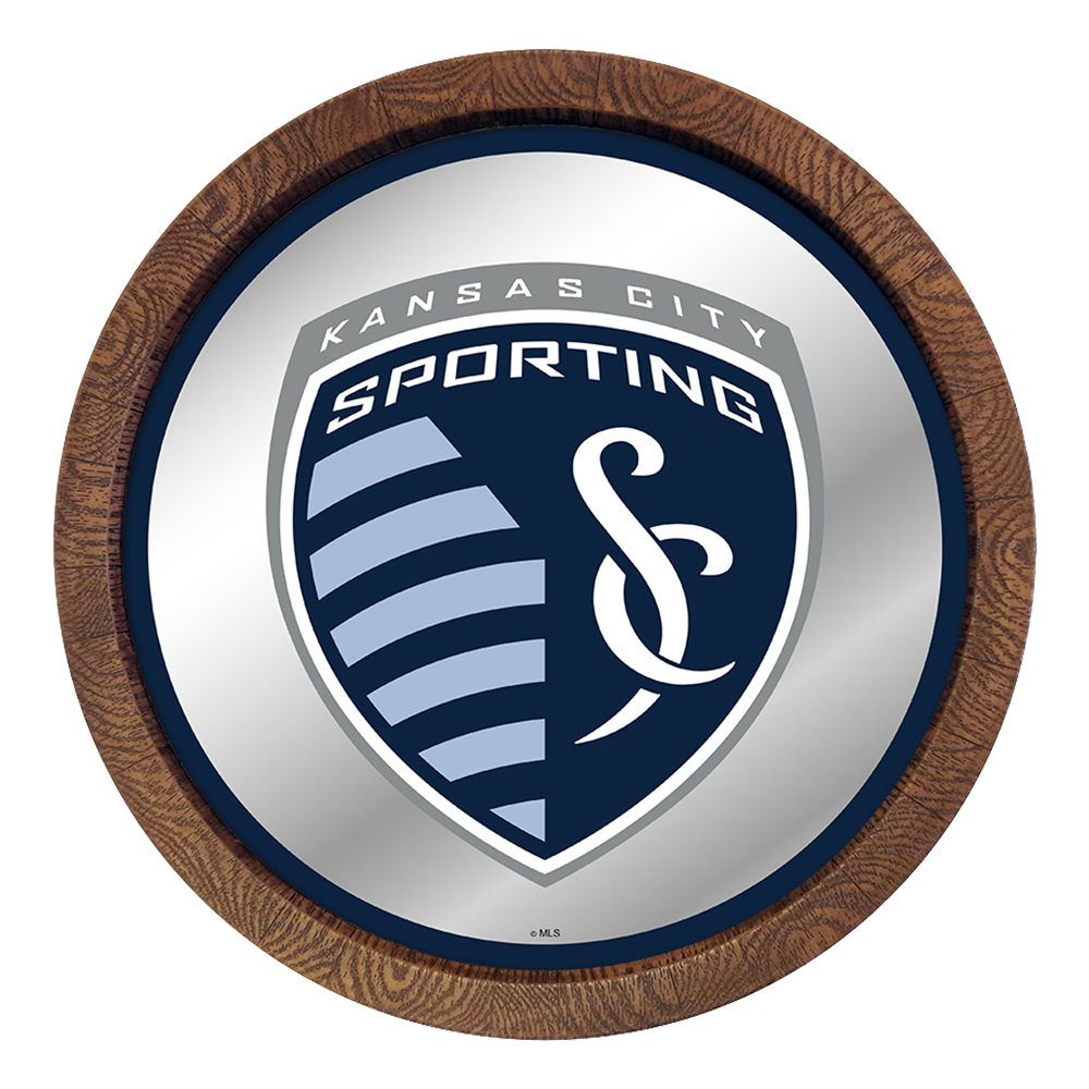 Sporting Kansas City: Barrel Top Framed Mirror Mirrored Wall Sign