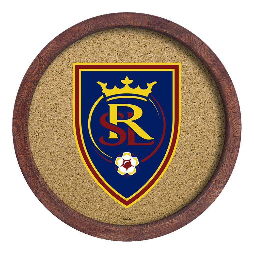 Real Salt Lake: "Faux" Barrel Framed Cork Board  