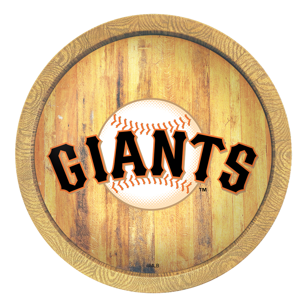 San Francisco Giants "Faux" Barrel Top Sign  