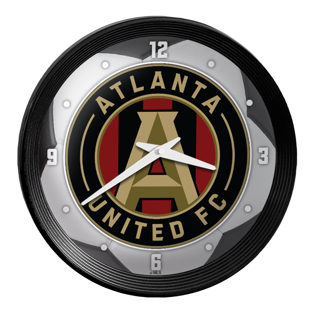 Atlanta United: Soccer Ball - Ribbed Frame Wall Clock