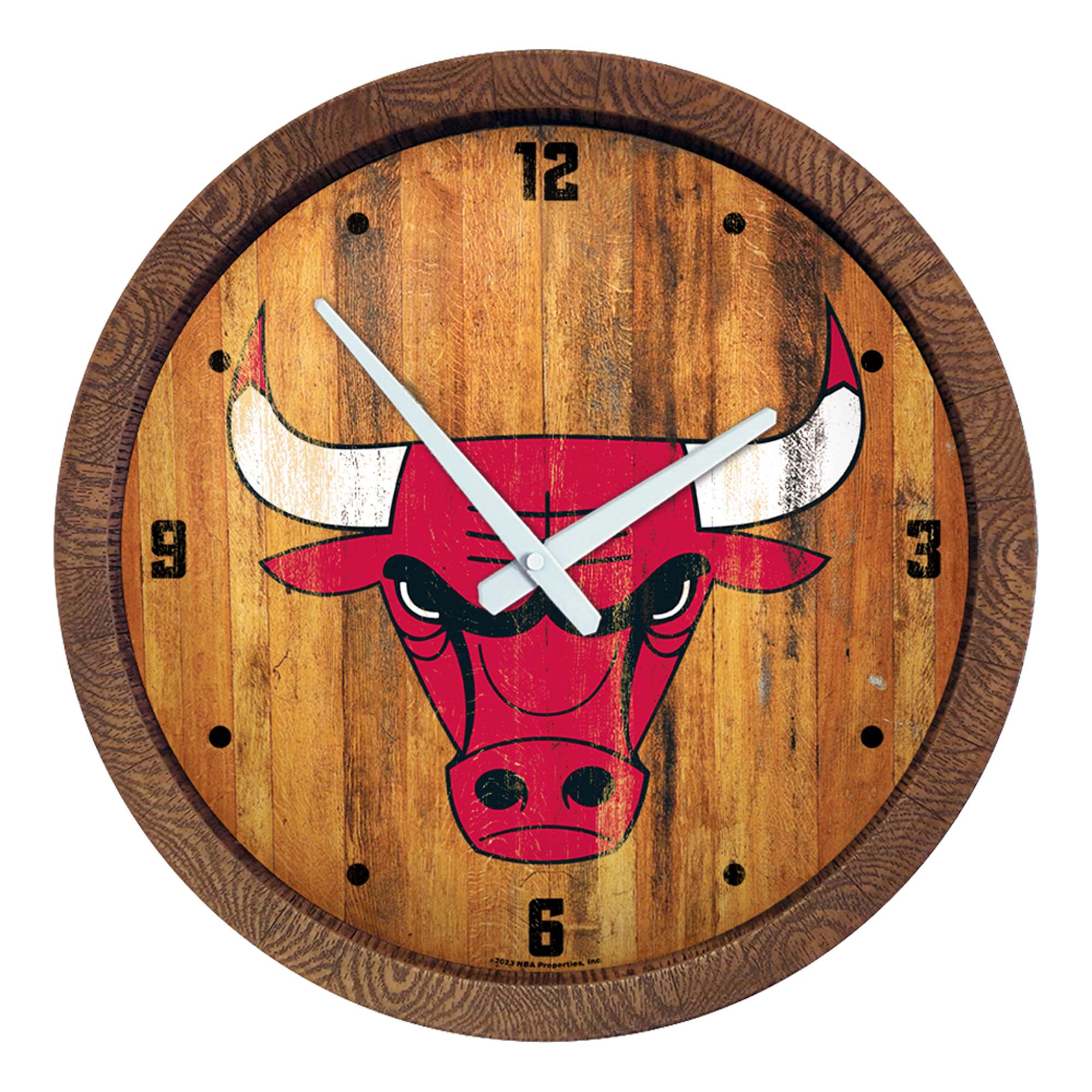 Chicago Bulls: "Faux" Barrel Top Clock    