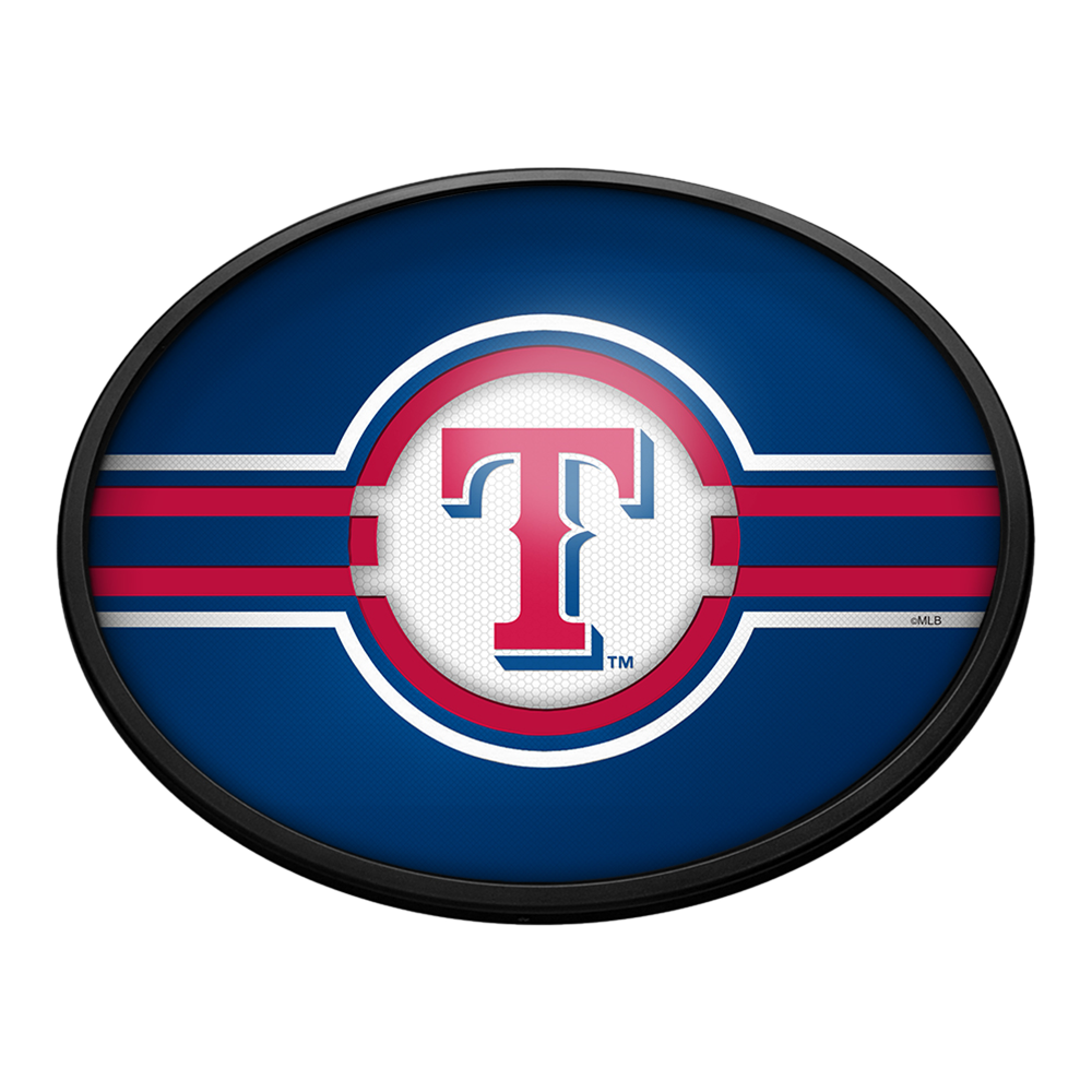 Texas Rangers Oval Slimline Lighted Wall Sign  