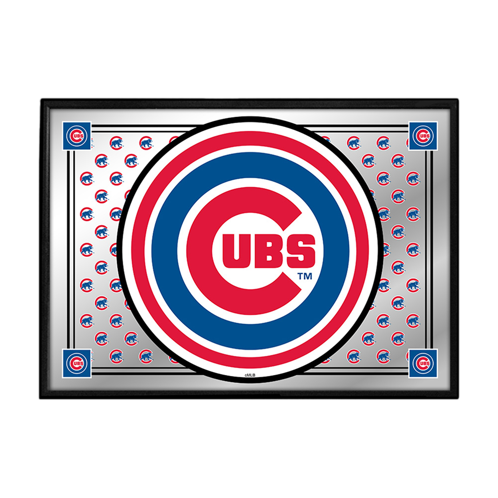 Chicago Cubs Team Spirit - Framed Mirrored Wall Sign  