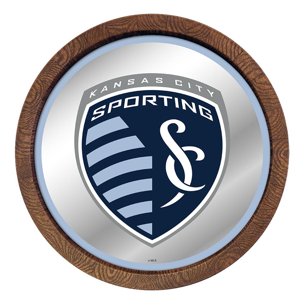 Sporting Kansas City: Barrel Top Framed Mirror Mirrored Wall Sign