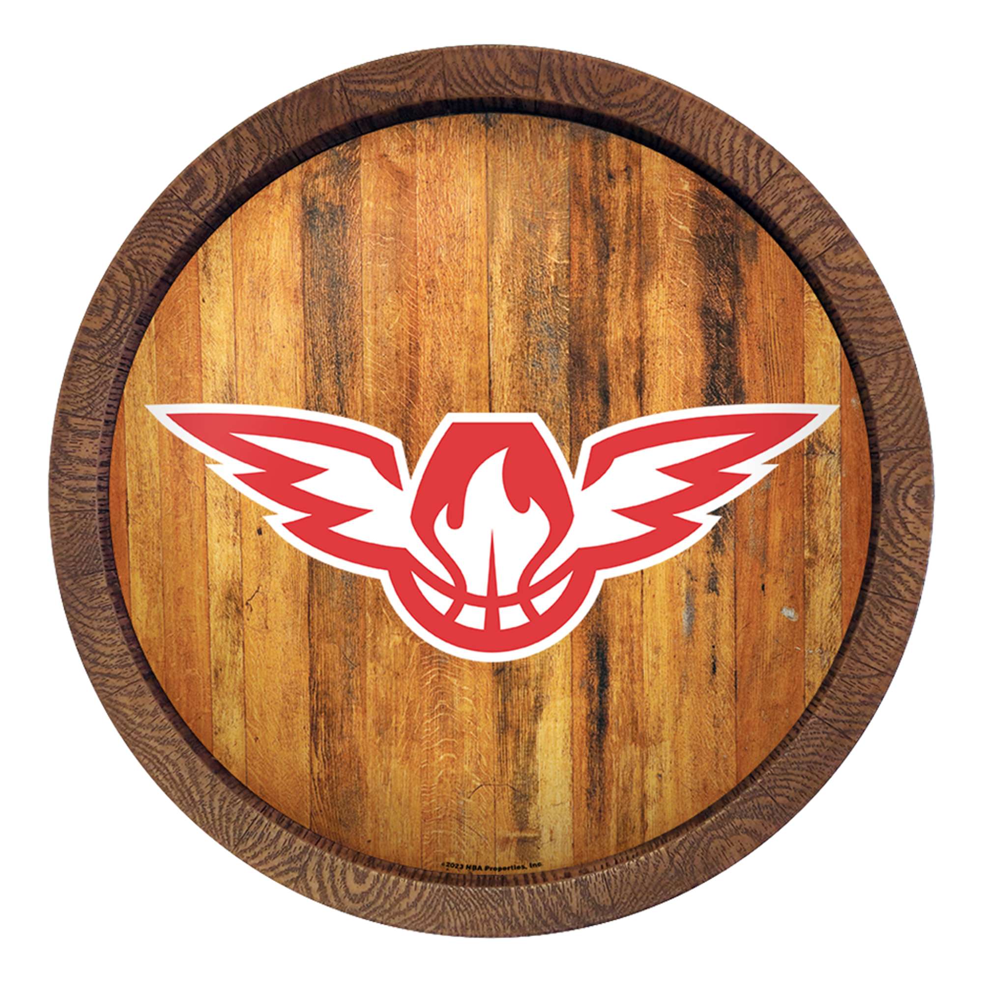 Atlanta Hawks: Logo - "Faux" Barrel Top Sign    