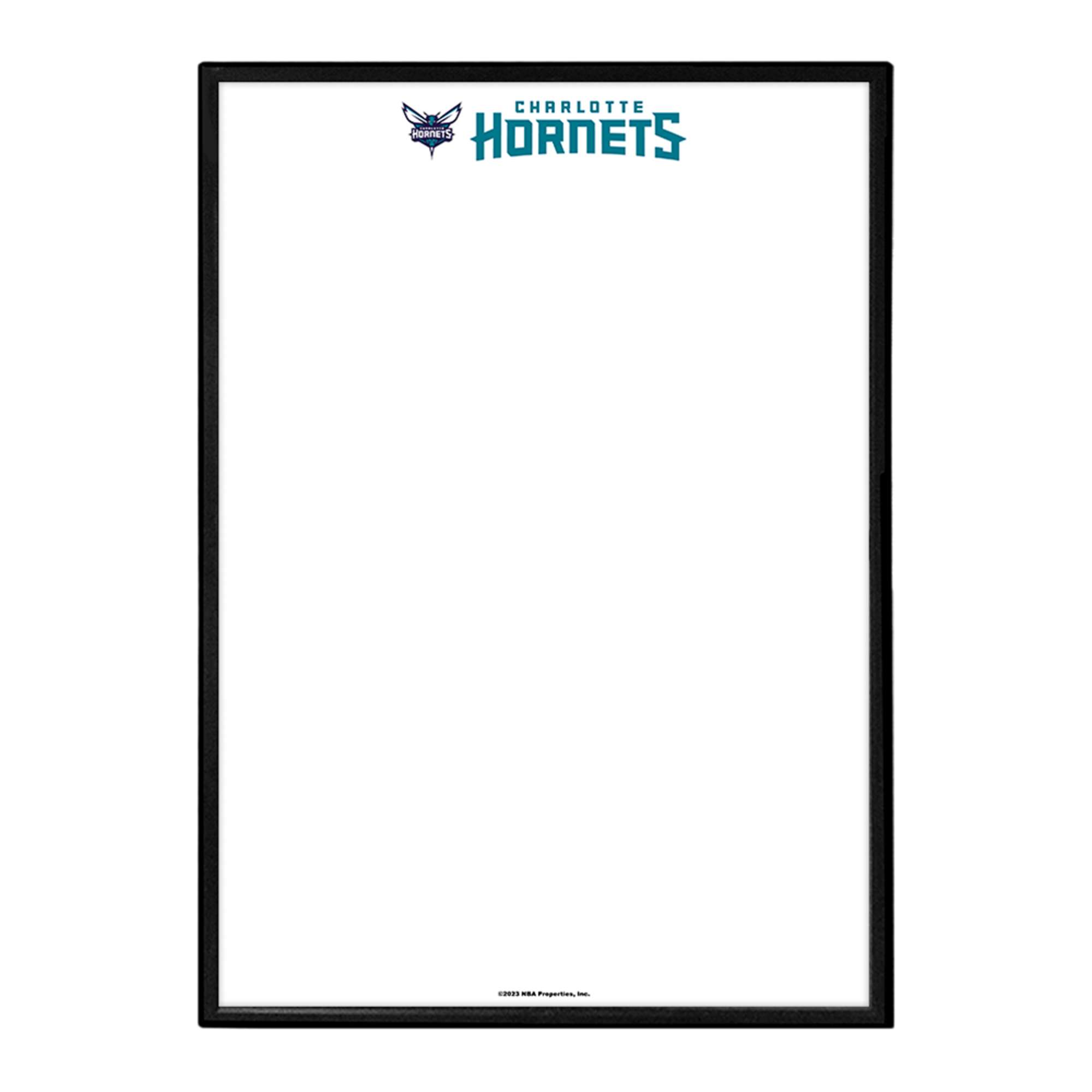 Charlotte Hornets: Framed Dry Erase Wall Sign