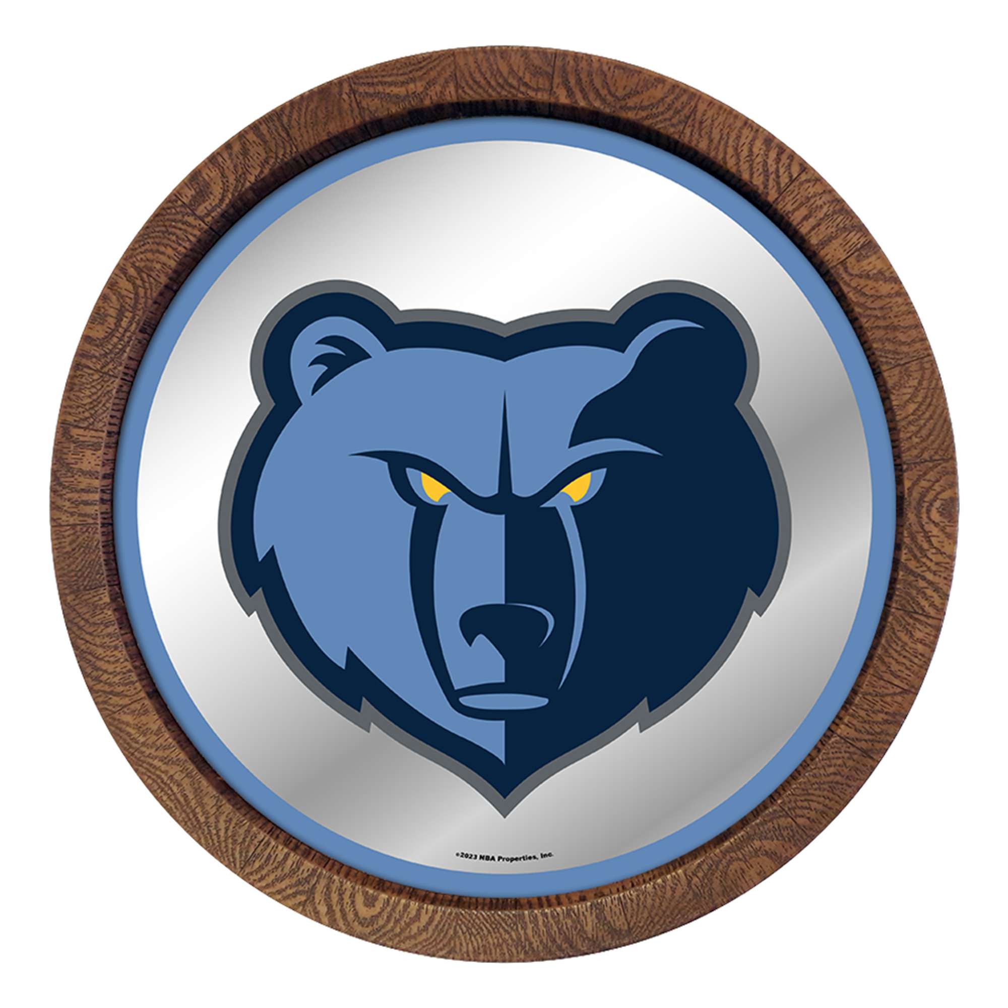 Memphis Grizzlies: "Faux" Barrel Top Mirrored Wall Sign    