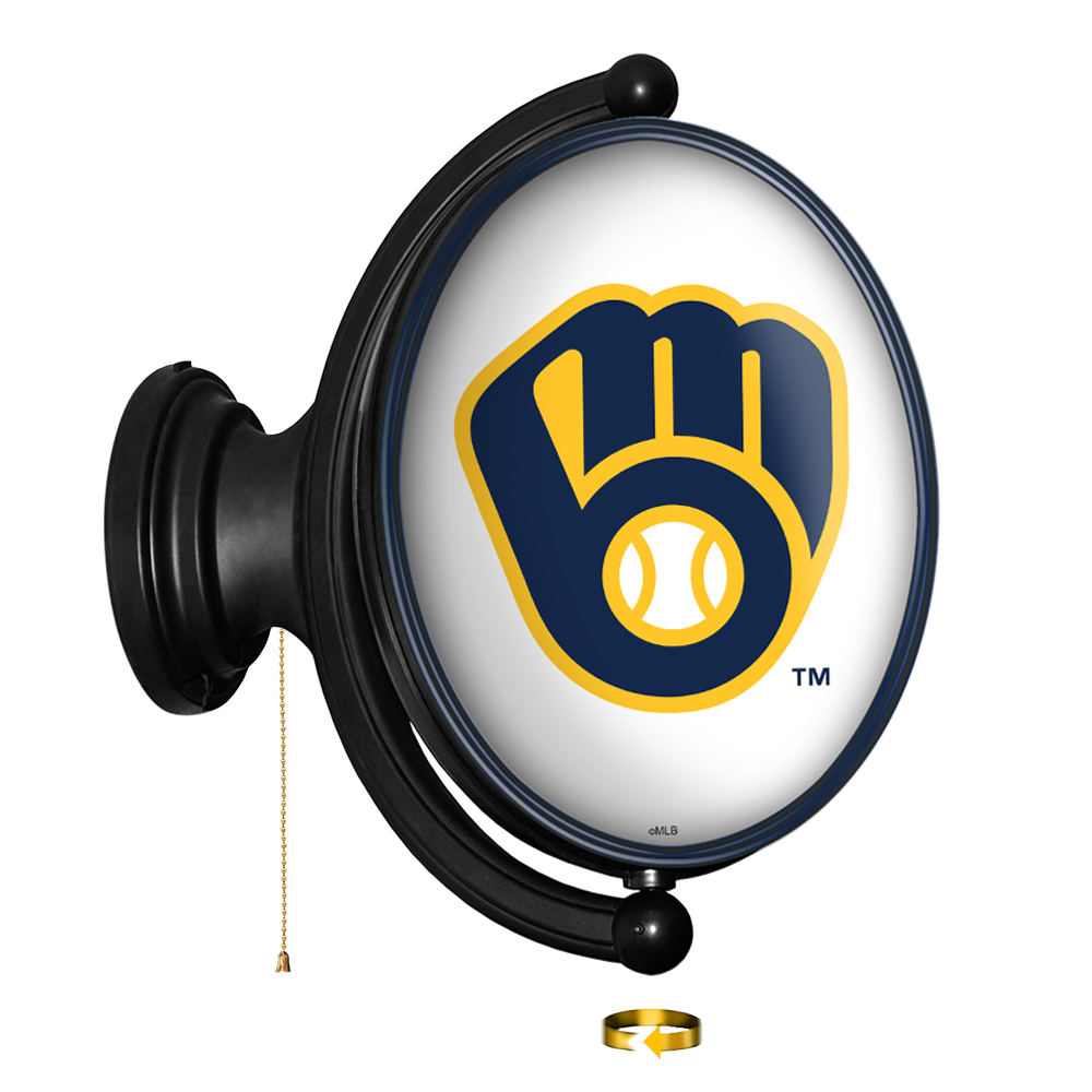 Milwaukee Brewers Original Oval Rotating Lighted Wall Sign  