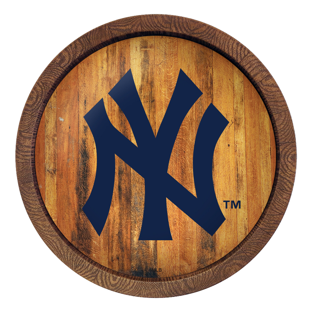 New York Yankees Logo - "Faux" Barrel Top Sign  