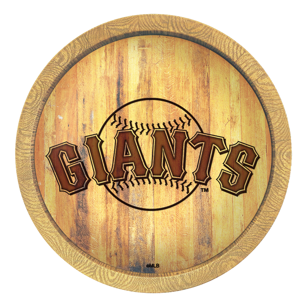 San Francisco Giants Branded "Faux" Barrel Top Sign  