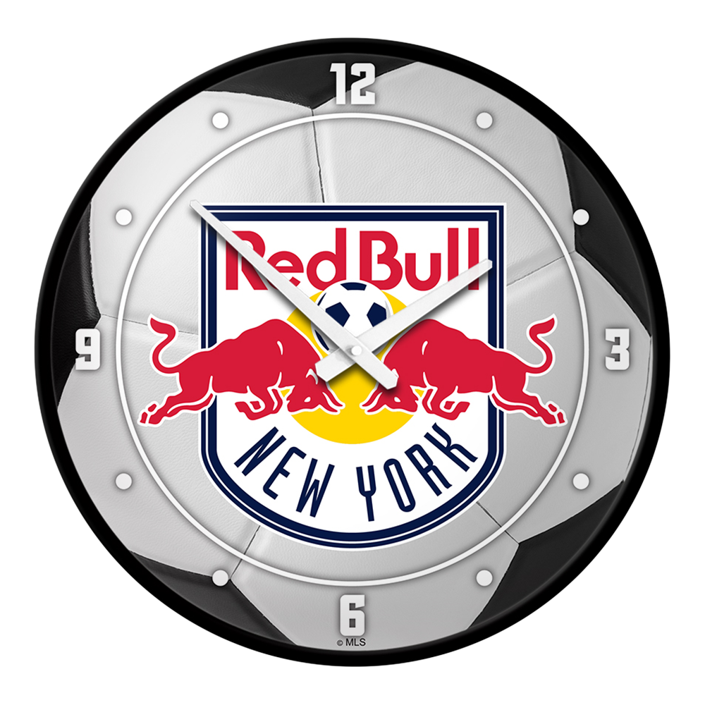 New York Red Bulls: Soccer Ball - Modern Disc Wall Clock