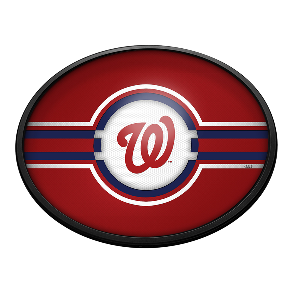 Washington Nationals Oval Slimline Lighted Wall Sign  