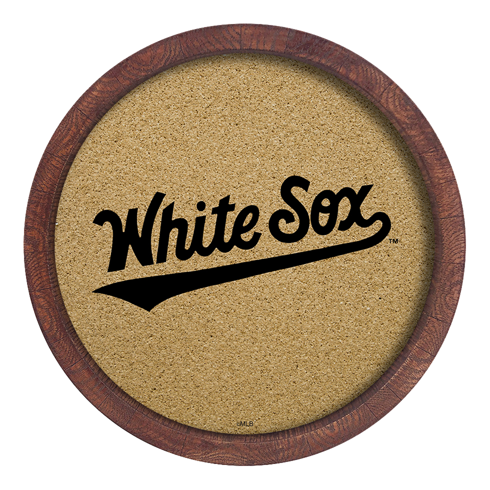 Chicago White Sox "Faux" Barrel Framed Cork Board  