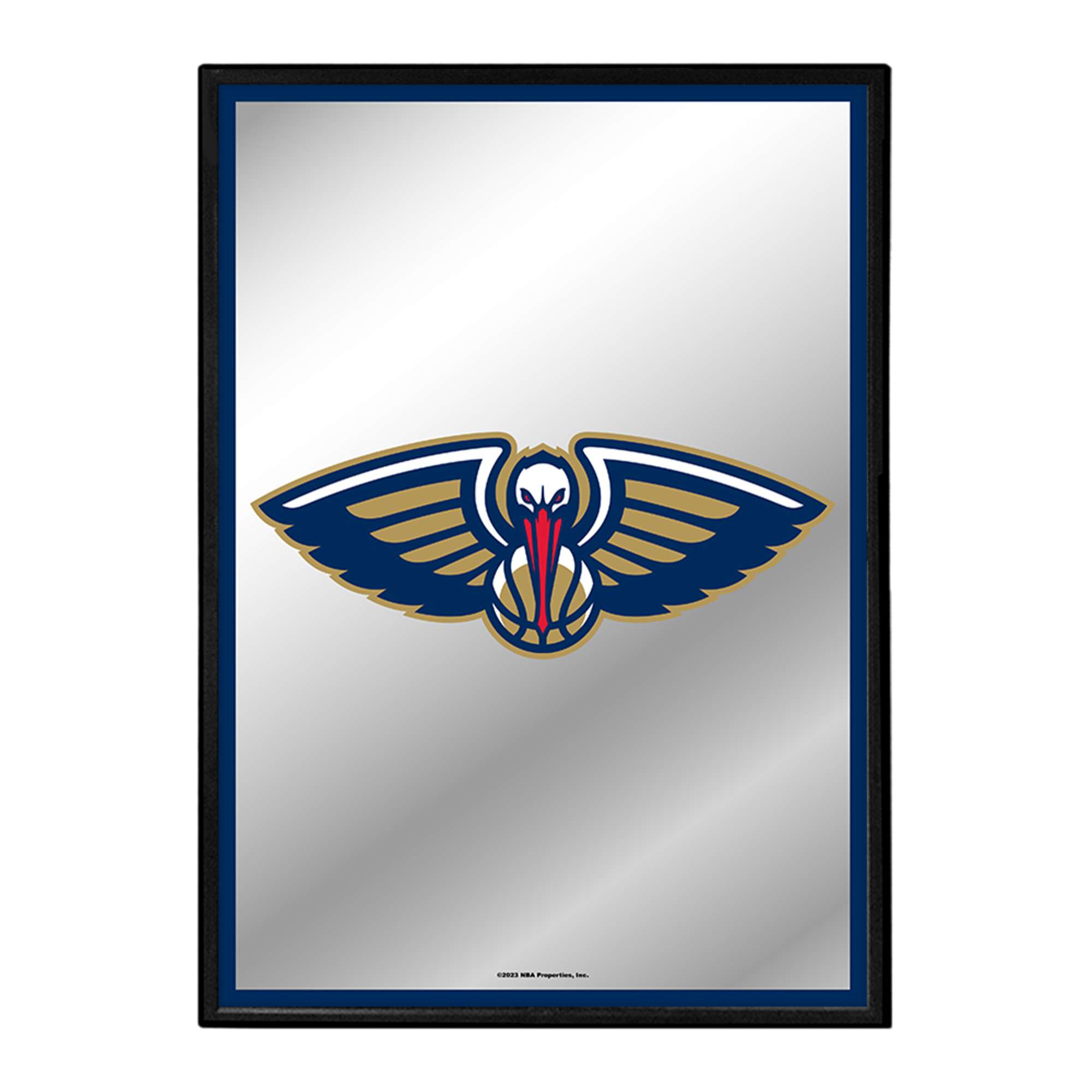 New Orleans Pelicans: Framed Mirrored Wall Sign