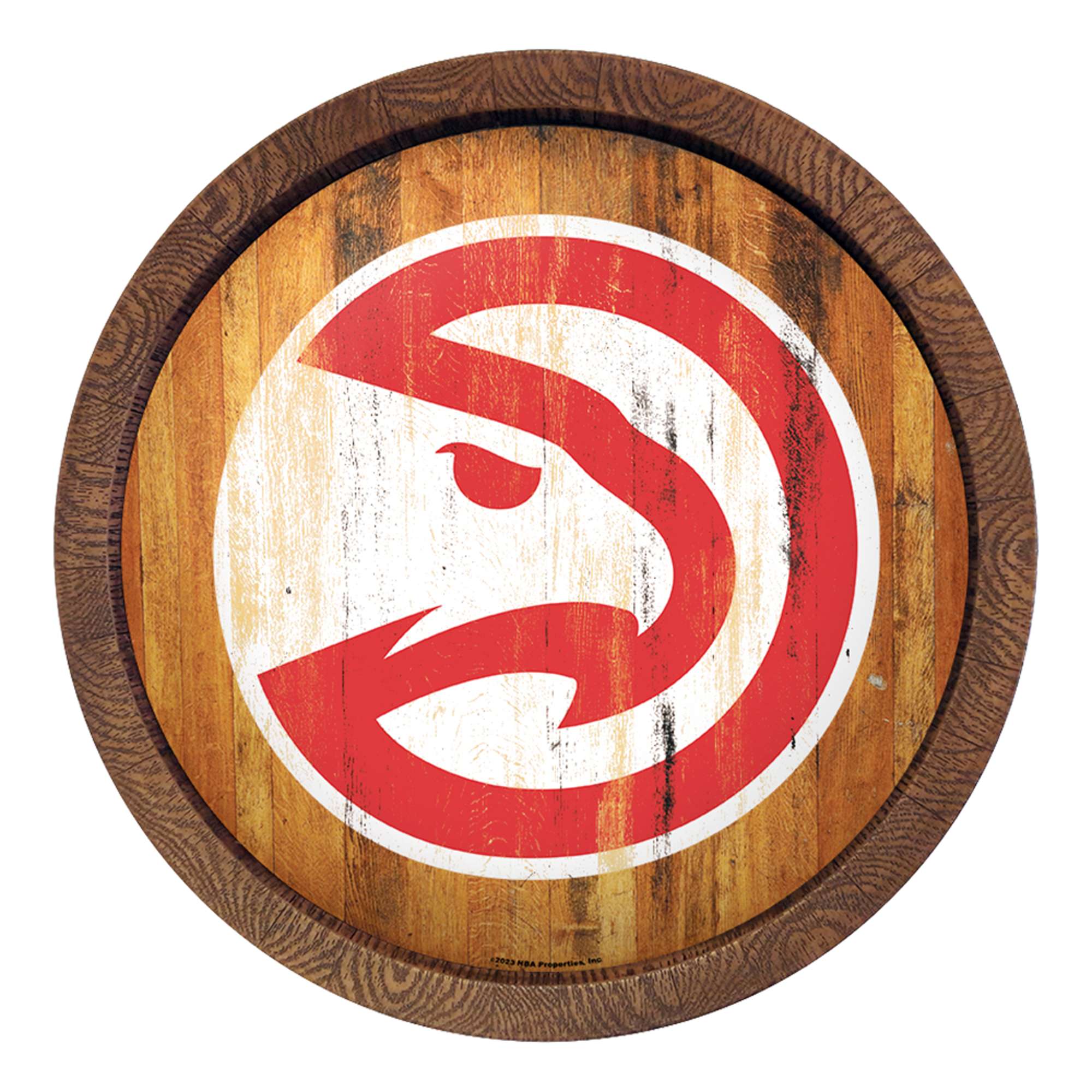 Atlanta Hawks: "Faux" Barrel Top Sign    