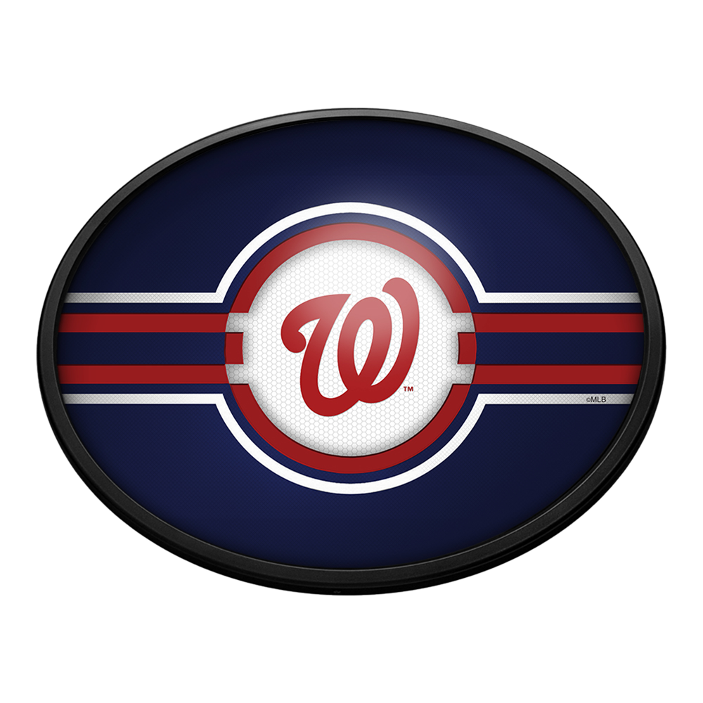 Washington Nationals Oval Slimline Lighted Wall Sign  