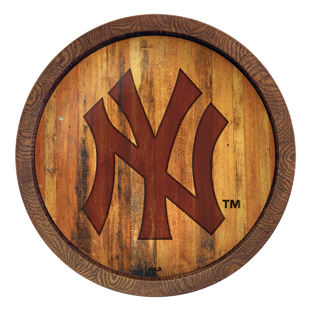 New York Yankees Logo - Branded "Faux" Barrel Top Sign  