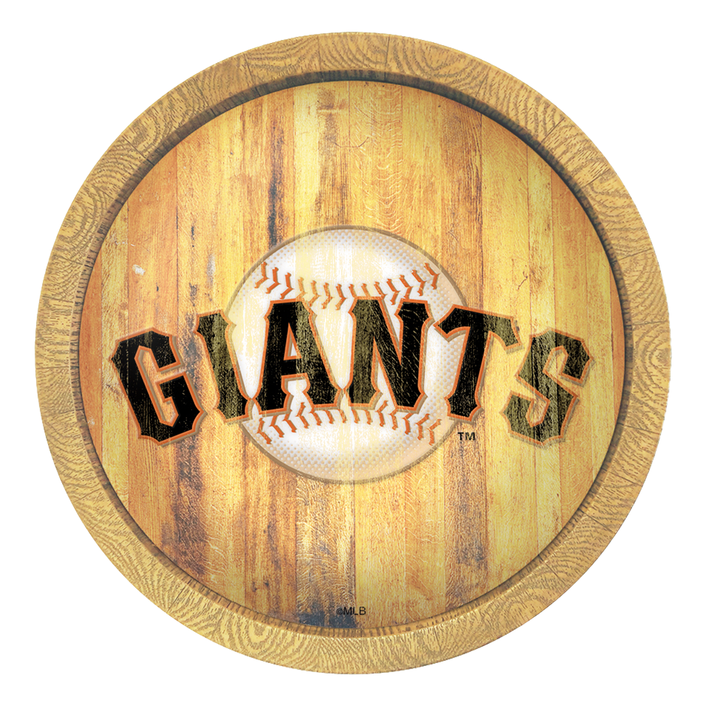 San Francisco Giants Weathered "Faux" Barrel Top Sign  