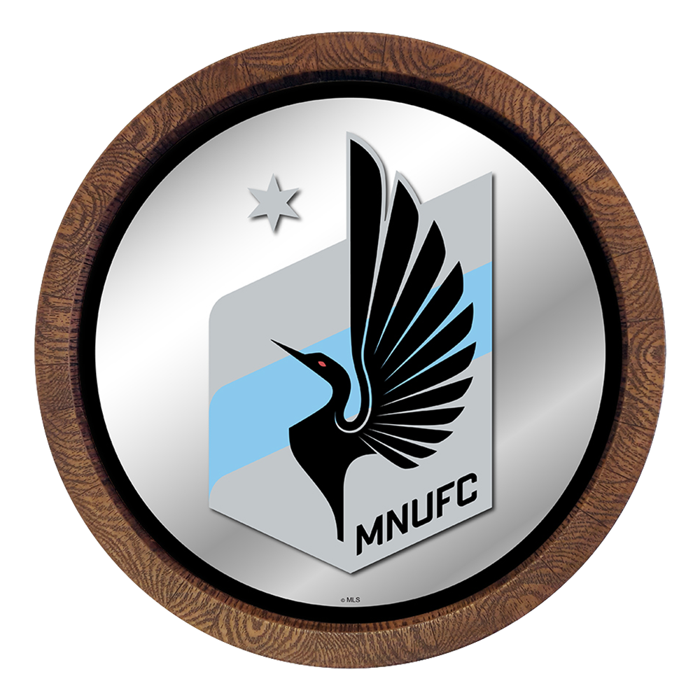 Minnesota United FC: Barrel Top Framed Mirror Mirrored Wall Sign