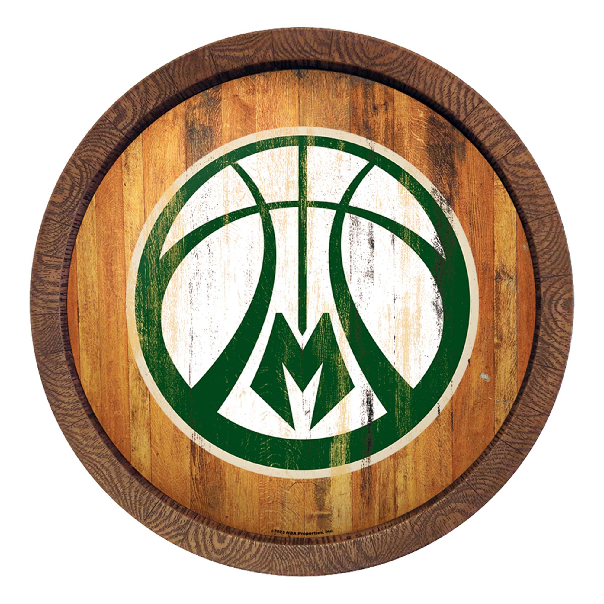 Milwaukee Bucks: Logo - "Faux" Barrel Top Sign    