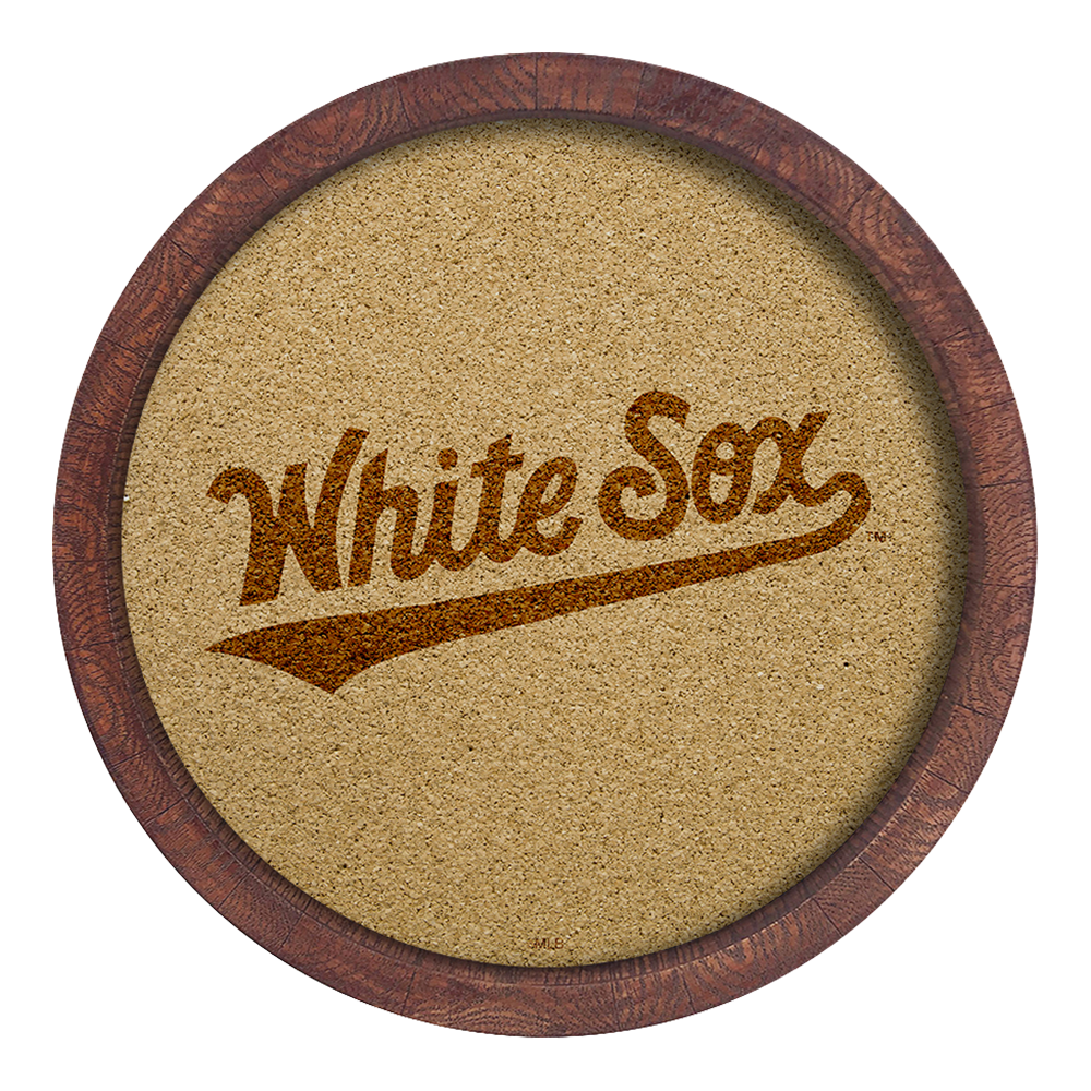 Chicago White Sox "Faux" Barrel Framed Cork Board  