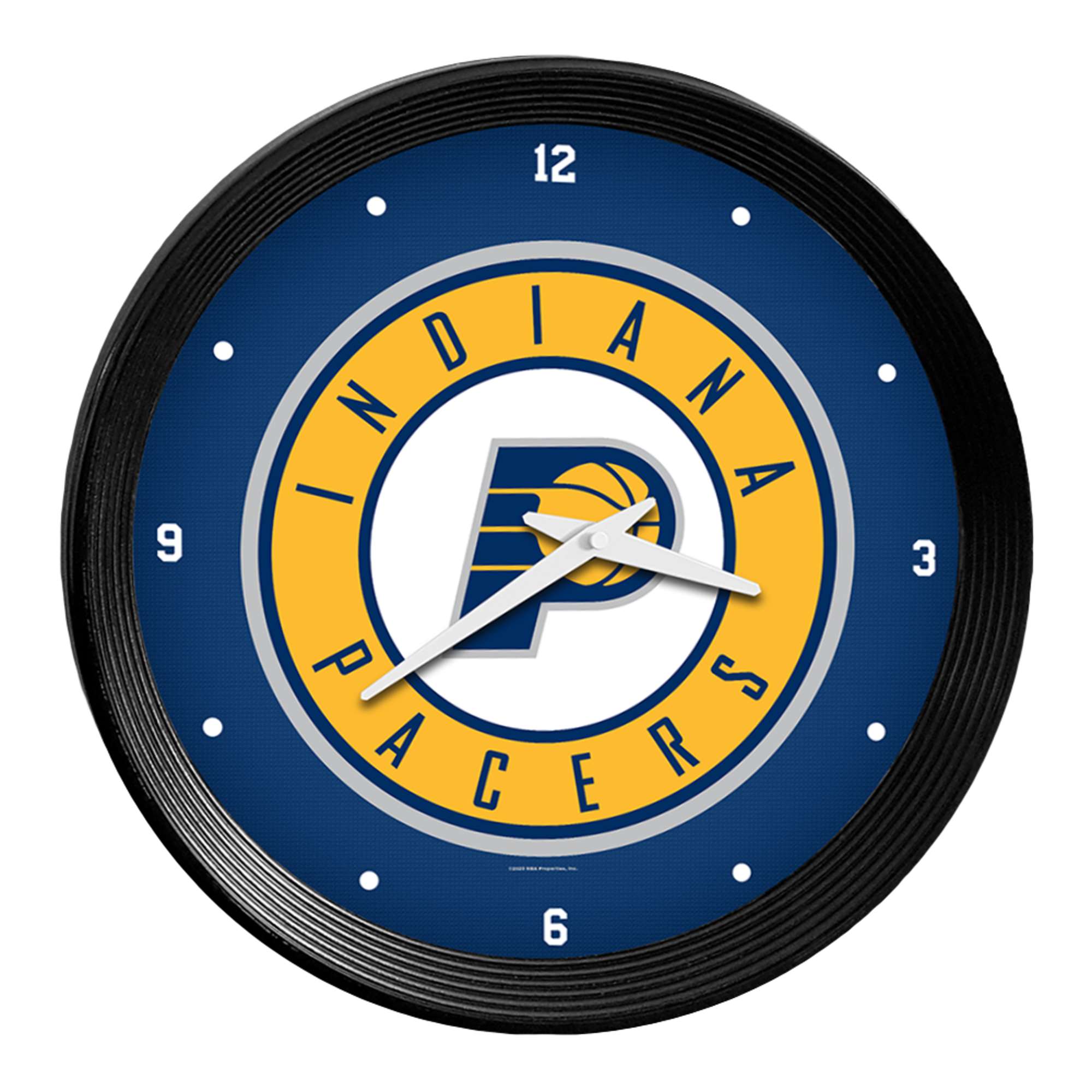 Indiana Pacers: Ribbed Frame Wall Clock