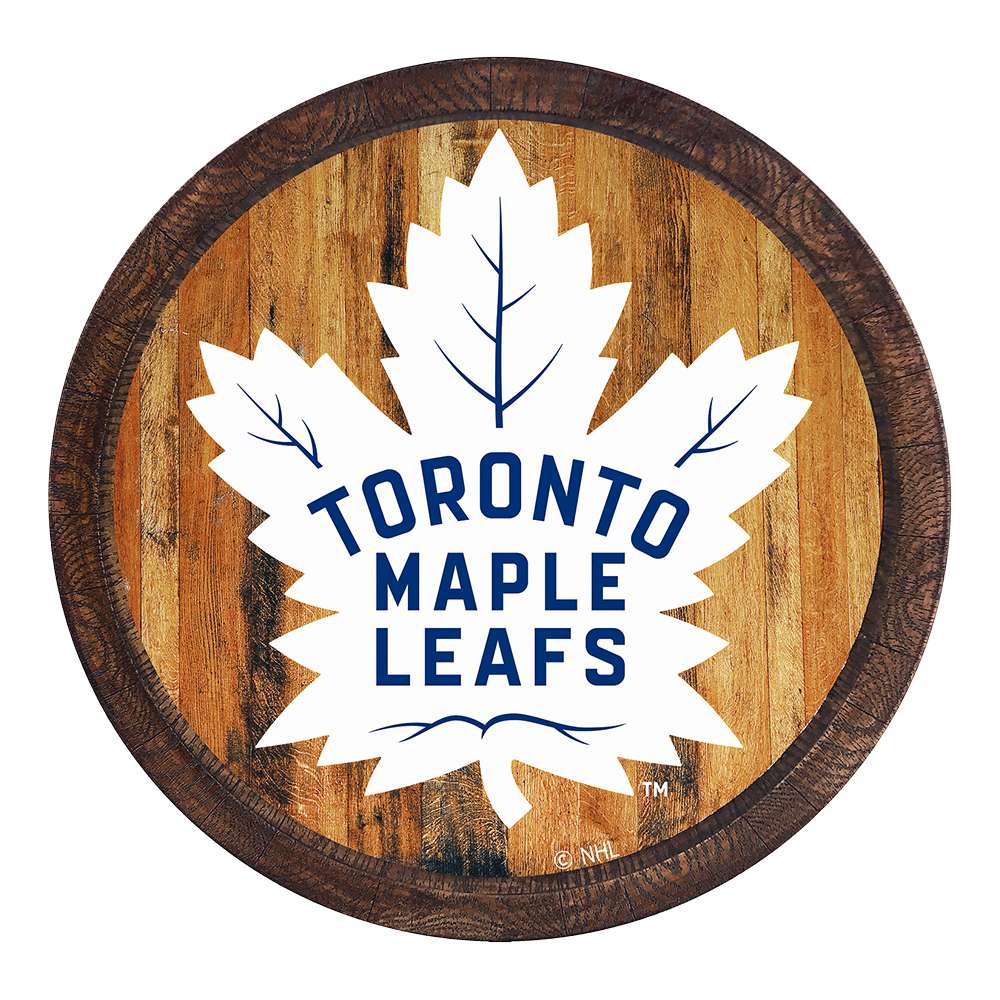 Toronto Maple Leafs "Faux" Barrel Top Sign  