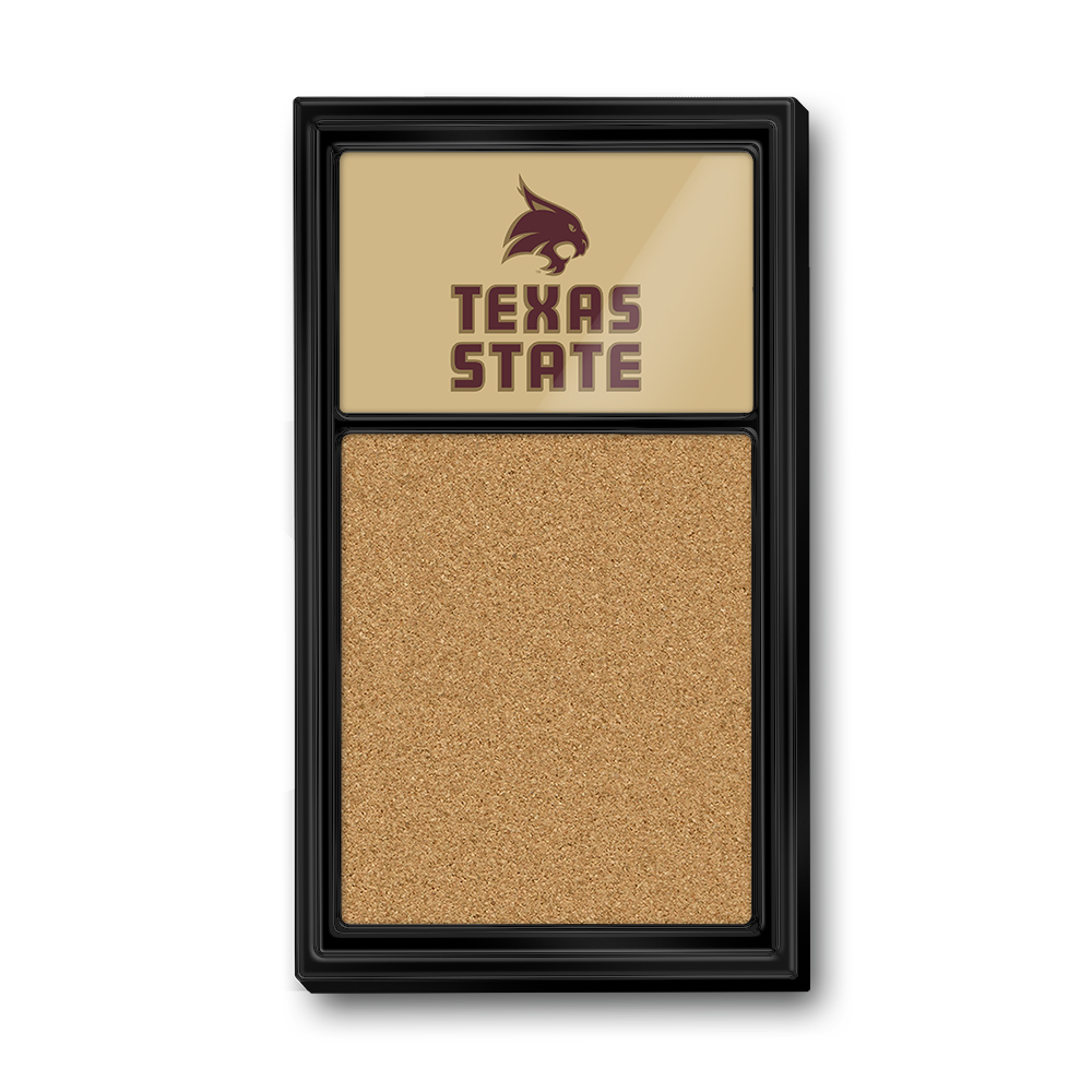 Texas State Bobcats Cork Noteboard