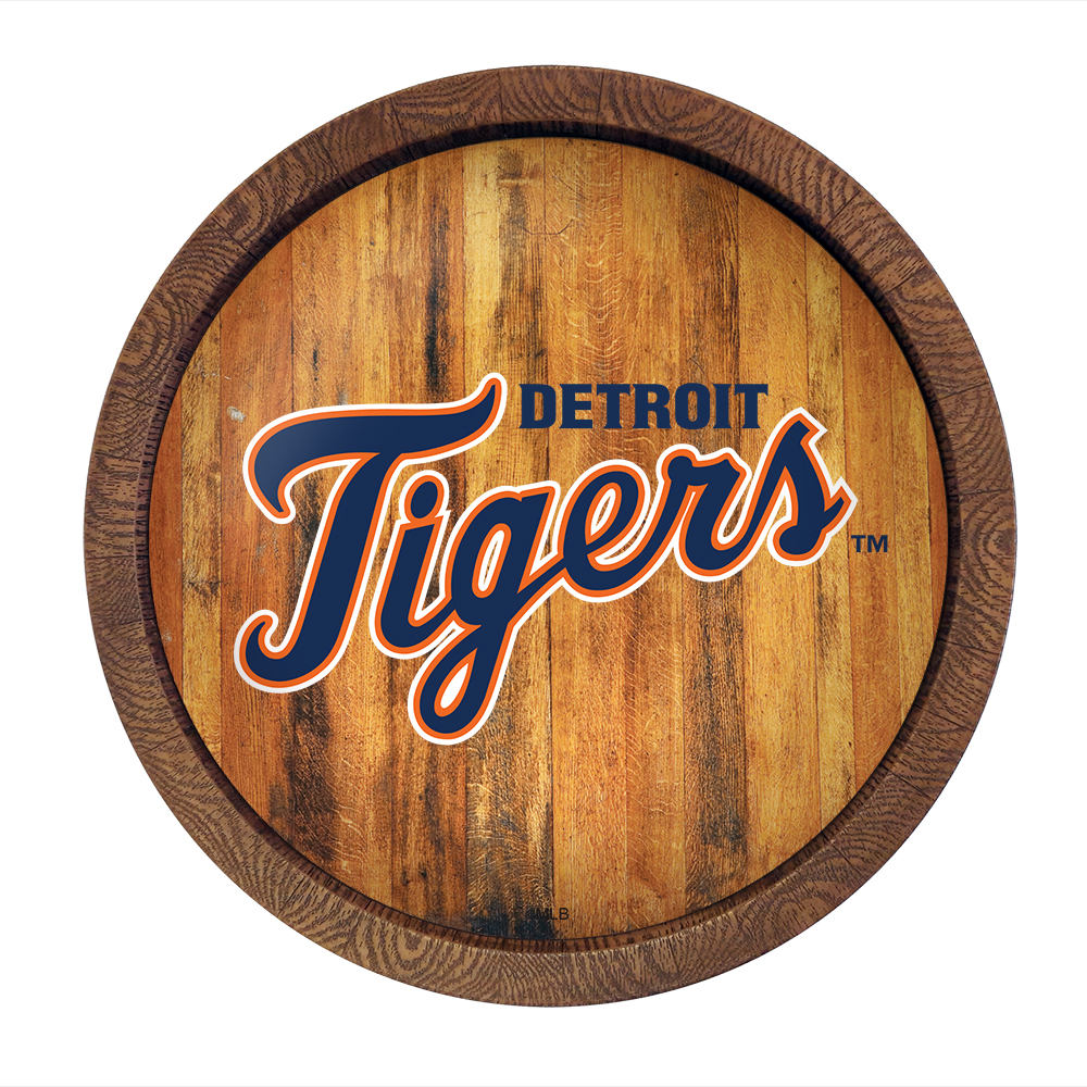 Detroit Tigers: "Faux" Barrel Top Sign   