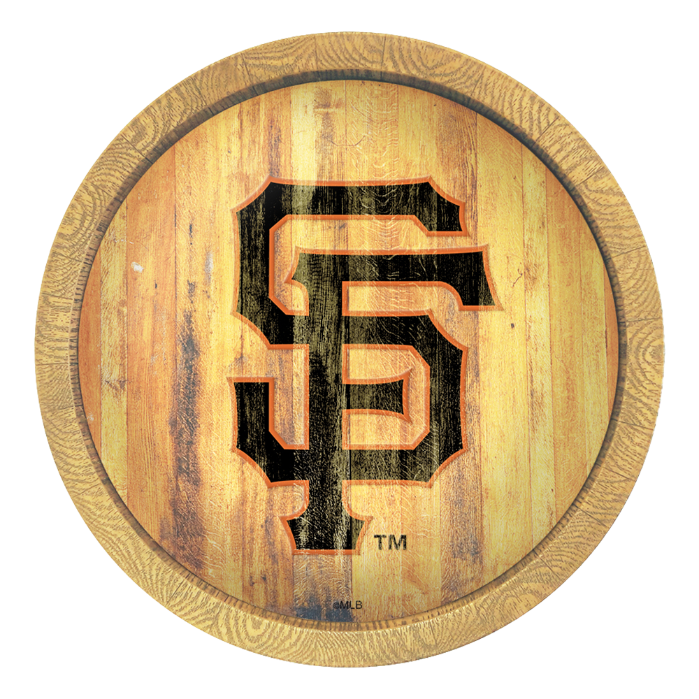 San Francisco Giants Logo - Weathered "Faux" Barrel Top Sign  