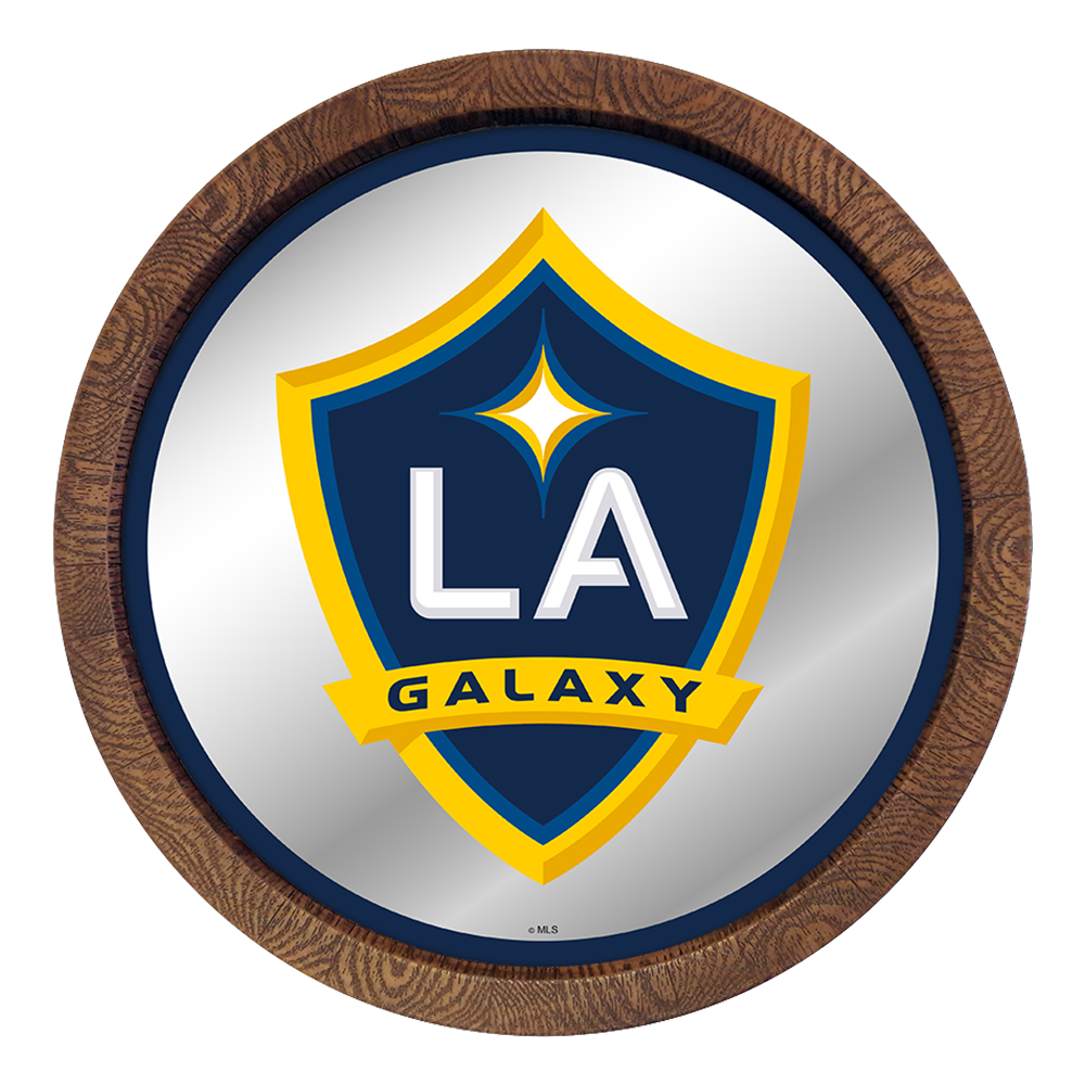 LA Galaxy: Barrel Top Framed Mirror Mirrored Wall Sign