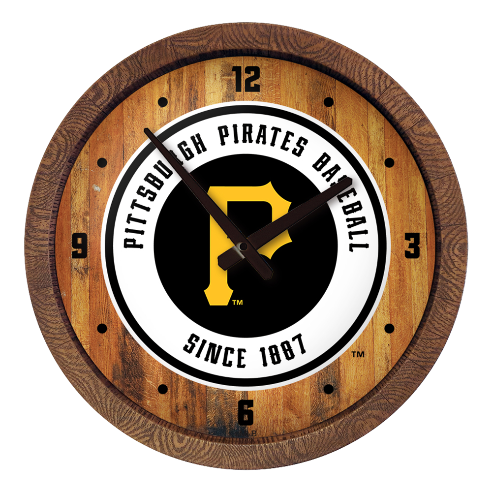 Pittsburgh Pirates "Faux" Barrel Top Clock  