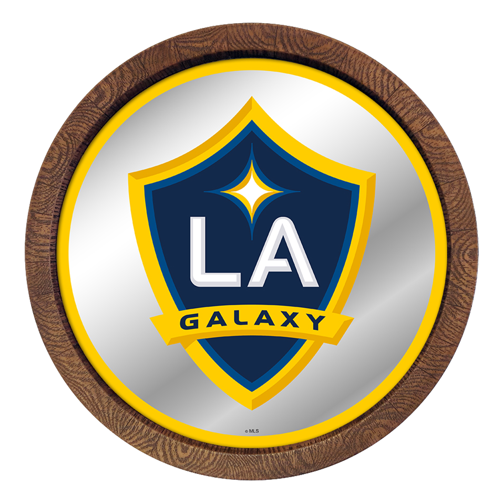LA Galaxy: Barrel Top Framed Mirror Mirrored Wall Sign
