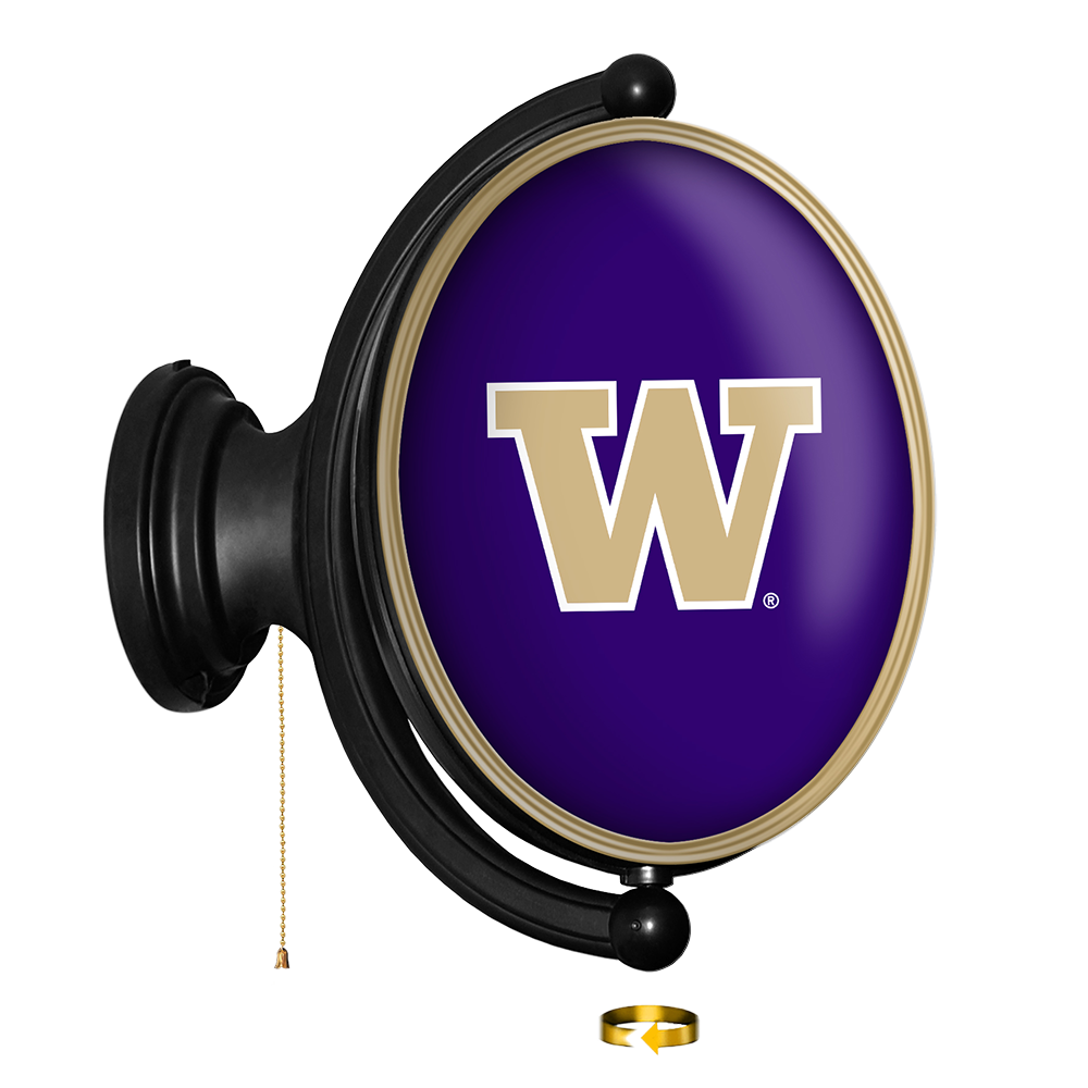 Washington Huskies Original Oval Rotating Lighted Wall Sign  