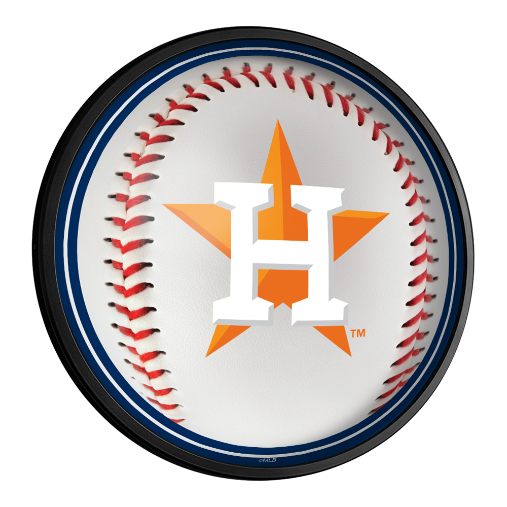 Houston Astros Baseball - Round Slimline Lighted Wall Sign  