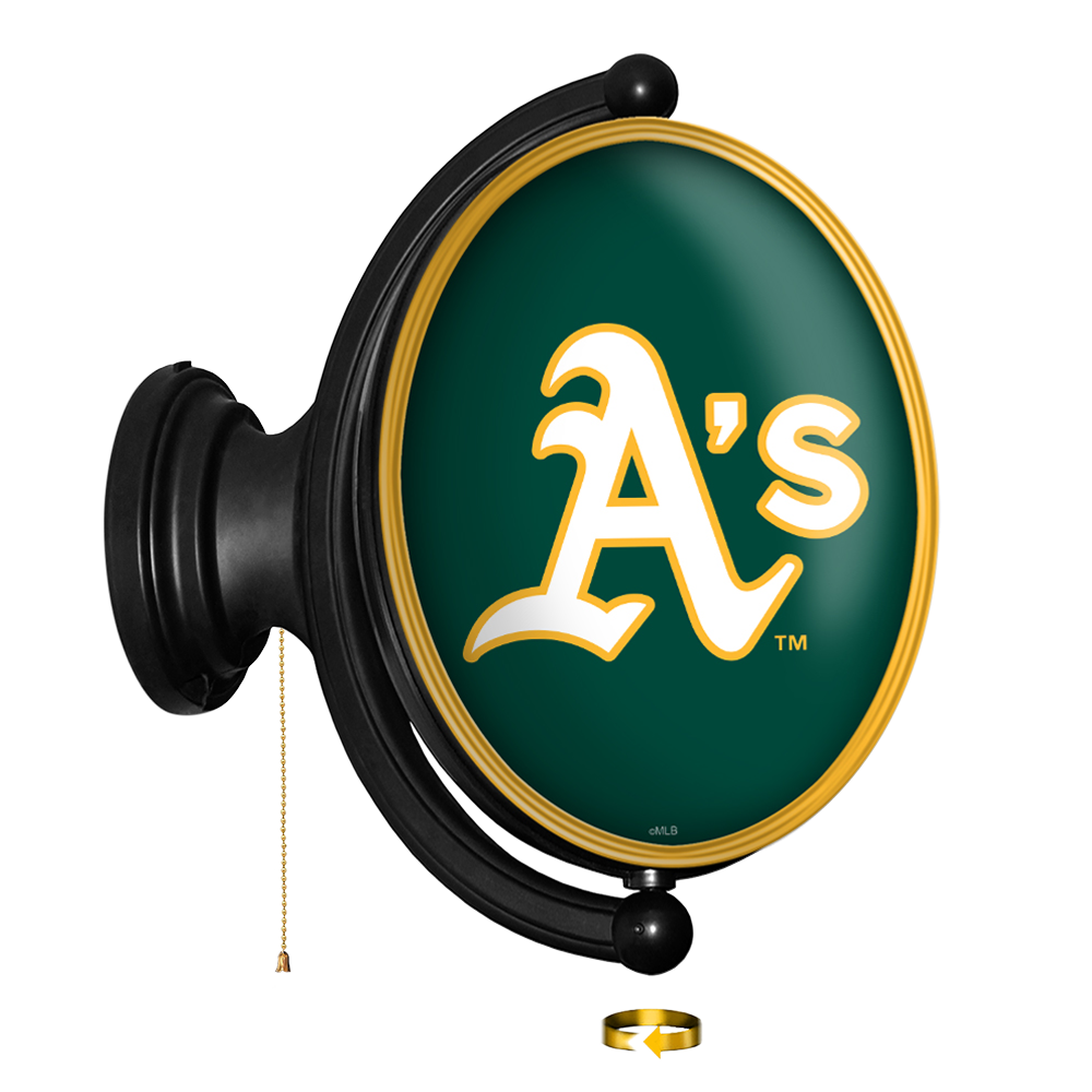 Oakland Athletics Original Oval Rotating Lighted Wall Sign  
