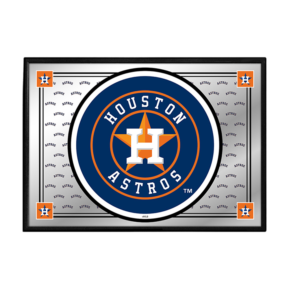 Houston Astros Team Spirit - Framed Mirrored Wall Sign  