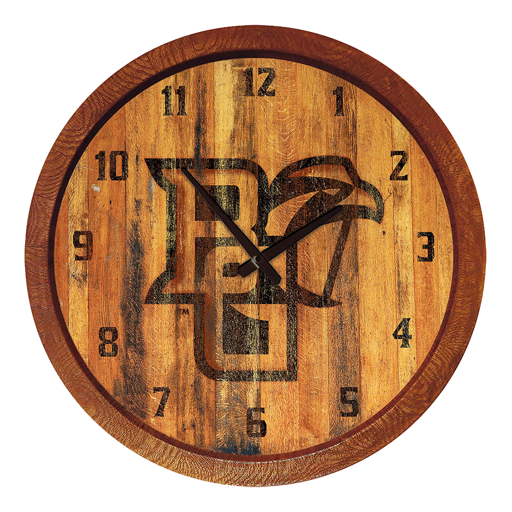 Bowling Green Falcons Branded "Faux" Barrel Top Wall Clock  