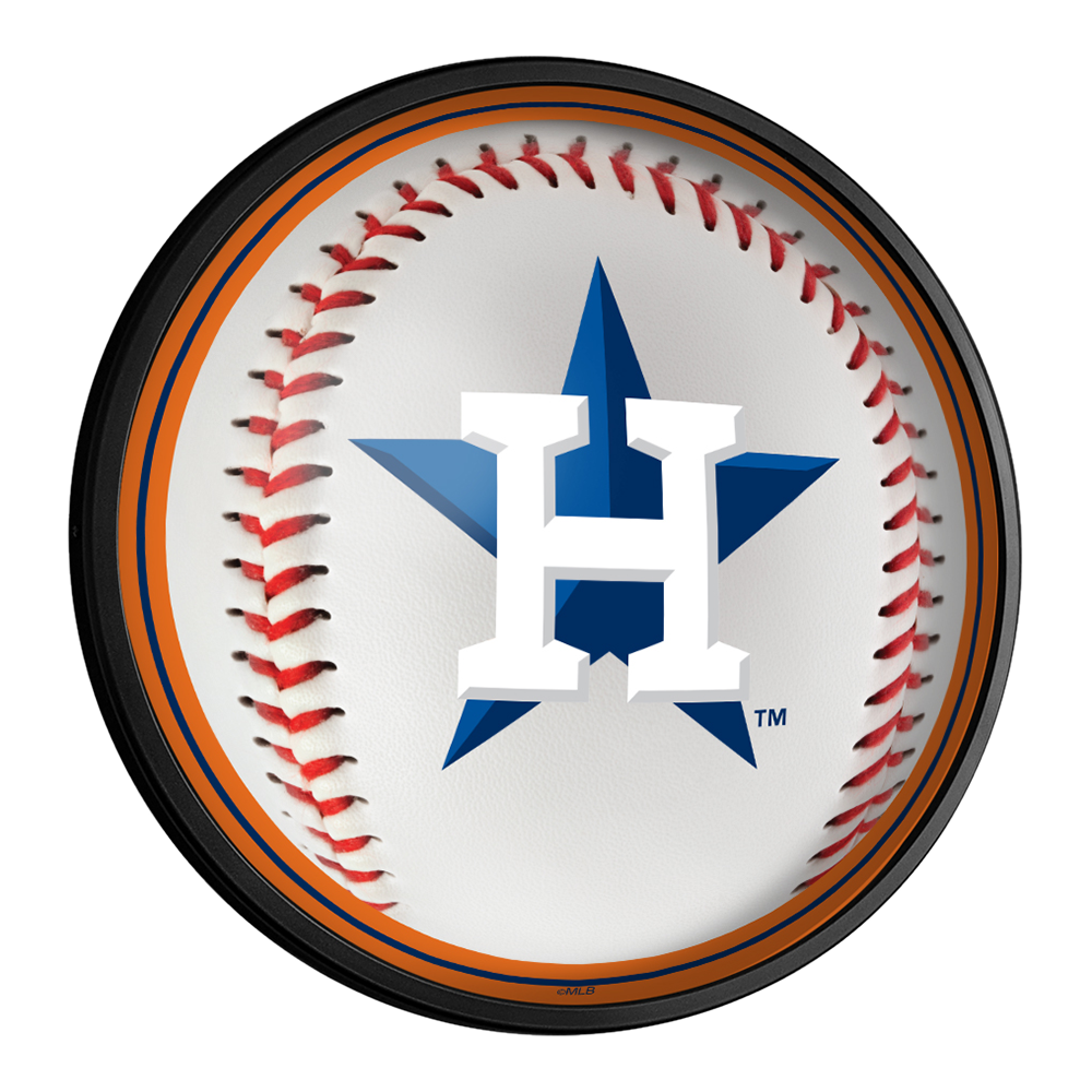 Houston Astros Baseball - Round Slimline Lighted Wall Sign  