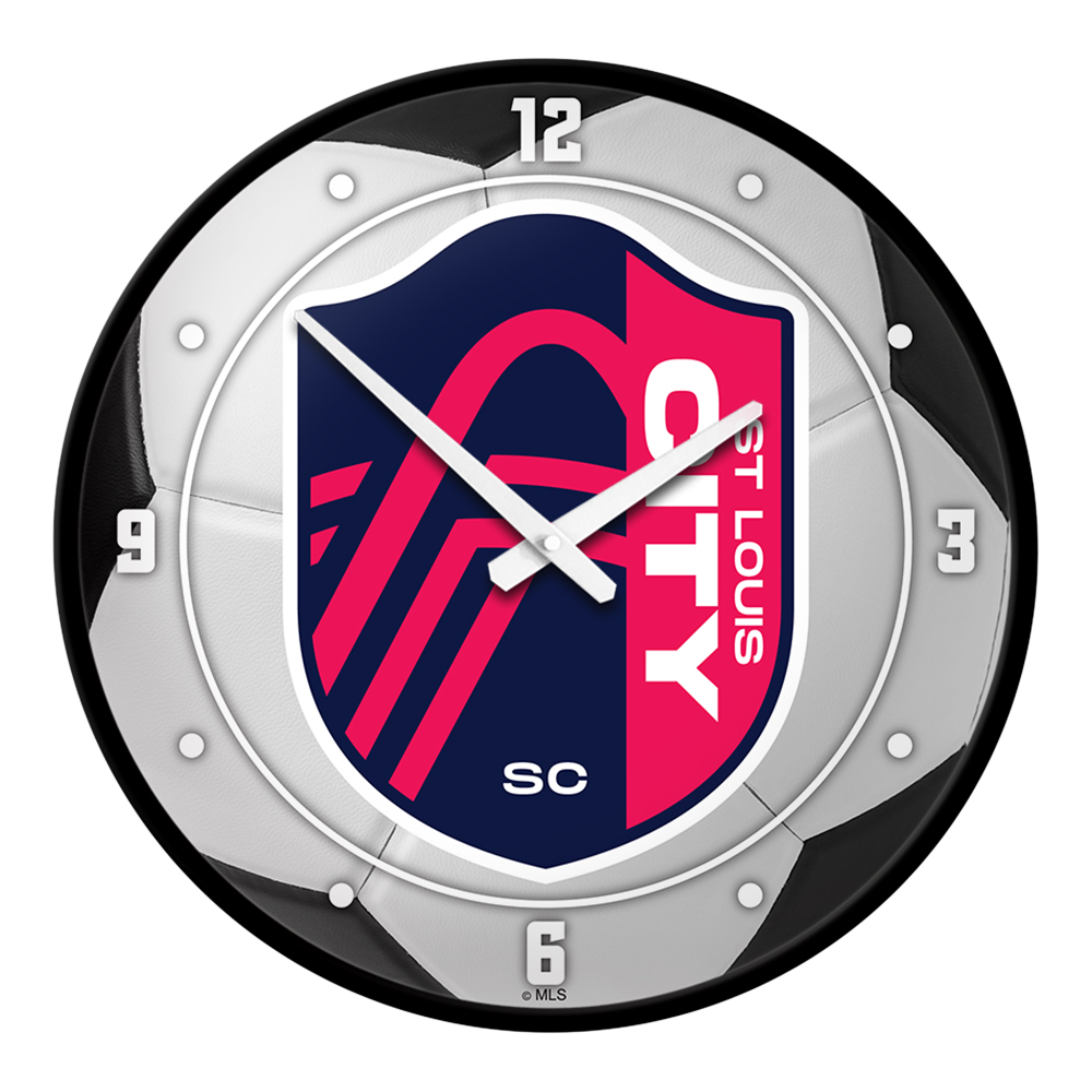 St. Louis CITYSC: Soccer Ball - Modern Disc Wall Clock  