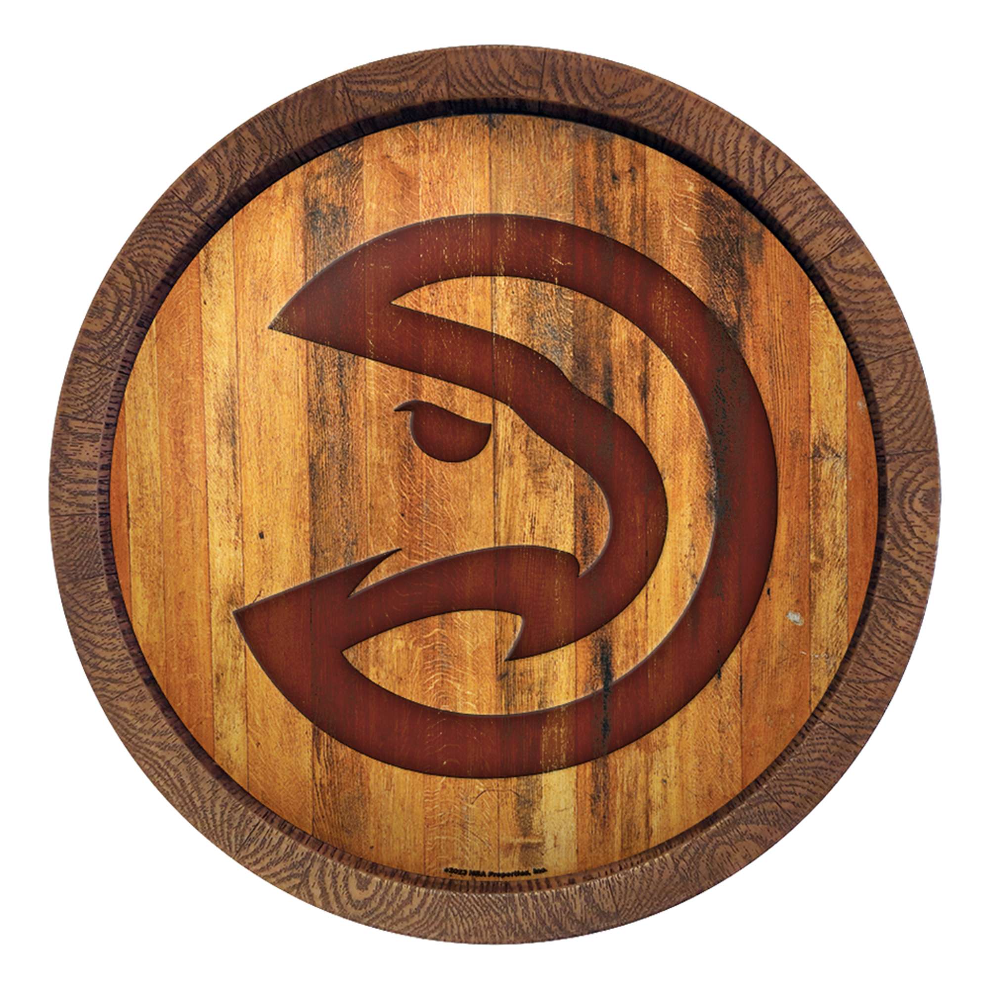 Atlanta Hawks: "Faux" Barrel Top Sign    