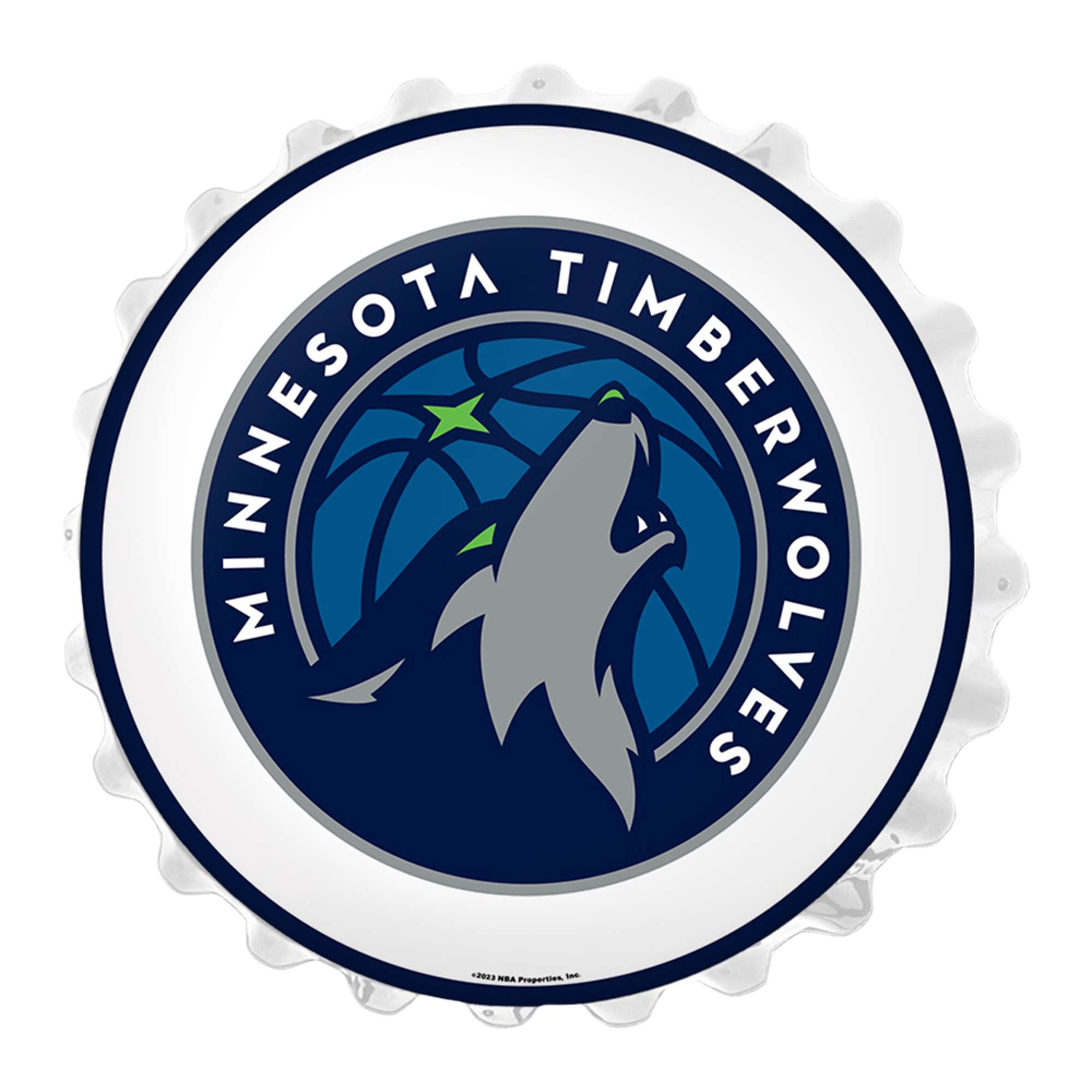 Minnesota Timberwolves: Bottle Cap Wall Light