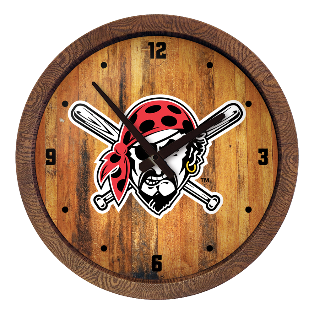 Pittsburgh Pirates Pirate - "Faux" Barrel Top Clock  