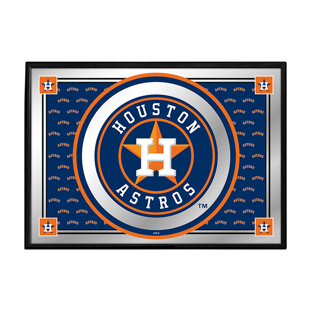 Houston Astros Team Spirit - Framed Mirrored Wall Sign  