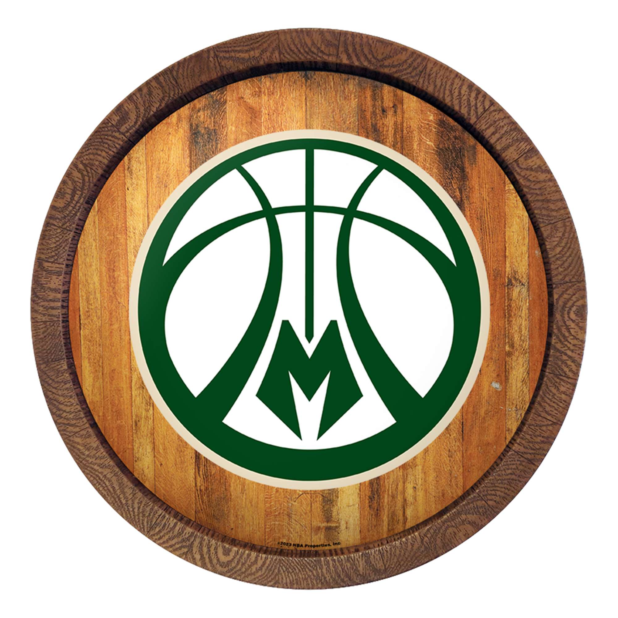 Milwaukee Bucks: Logo - "Faux" Barrel Top Sign    