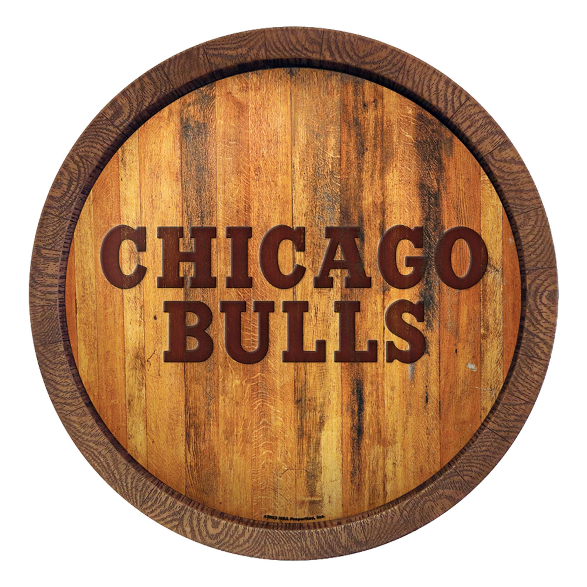 Chicago Bulls: Logo - "Faux" Barrel Top Sign    