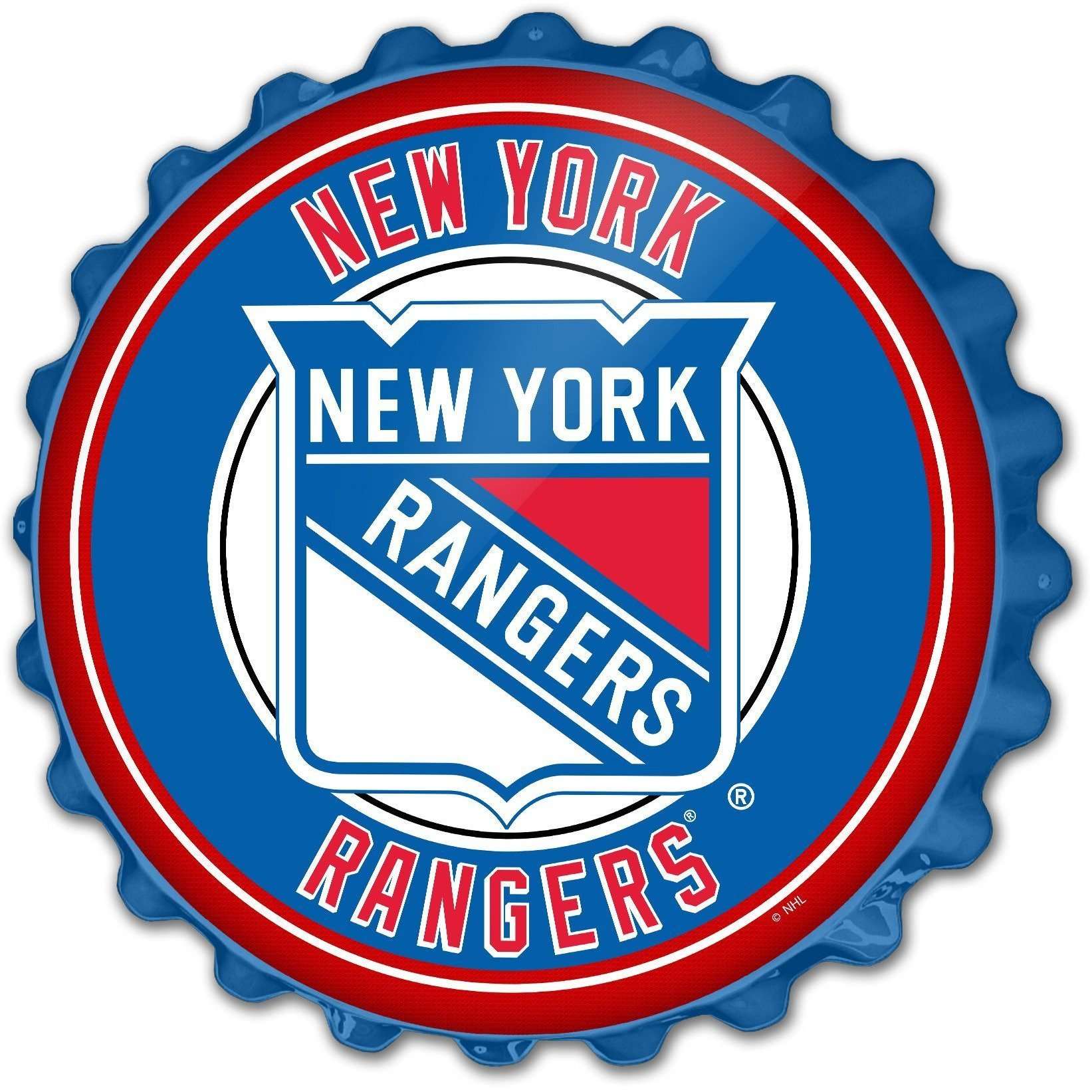 New York Rangers Bottle Cap Wall Sign  