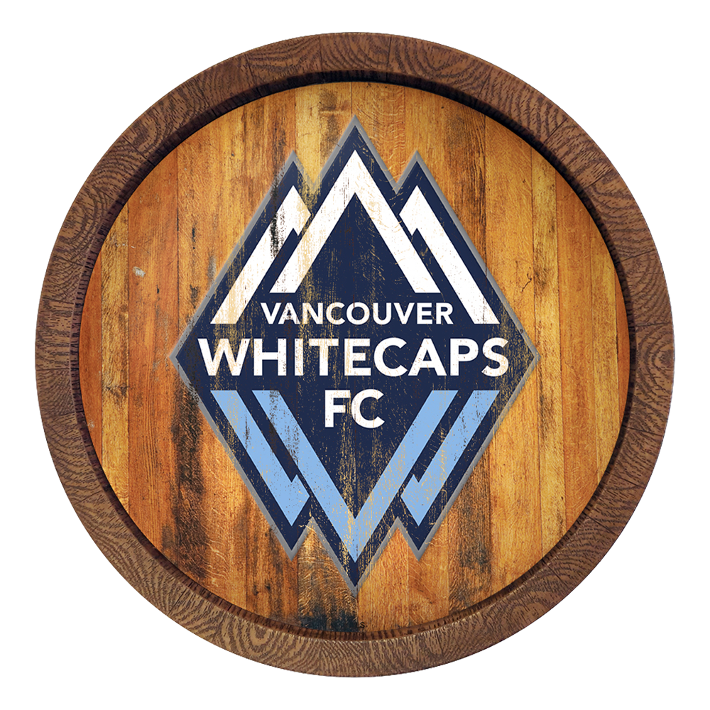 Vancouver Whitecaps FC: Weathered "Faux" Barrel Top Sign  