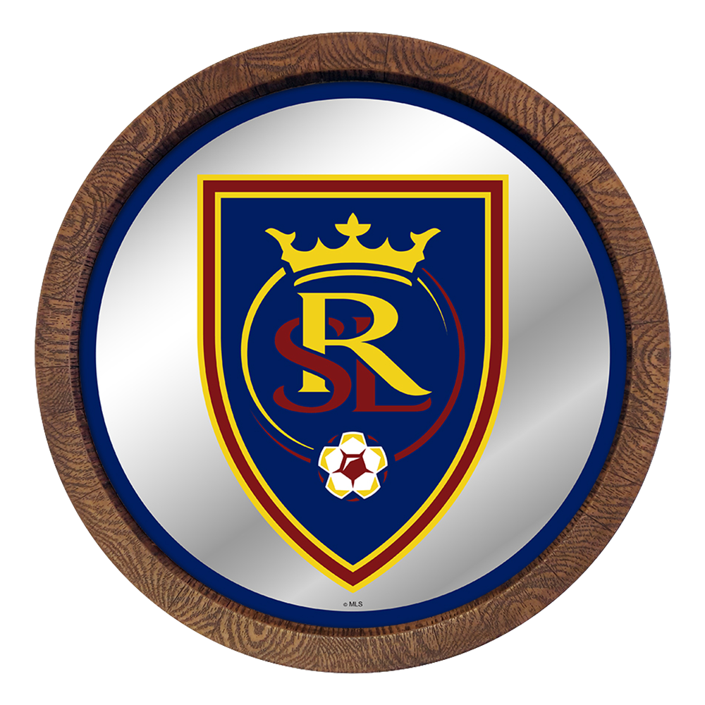 Real Salt Lake: Barrel Top Framed Mirror Mirrored Wall Sign