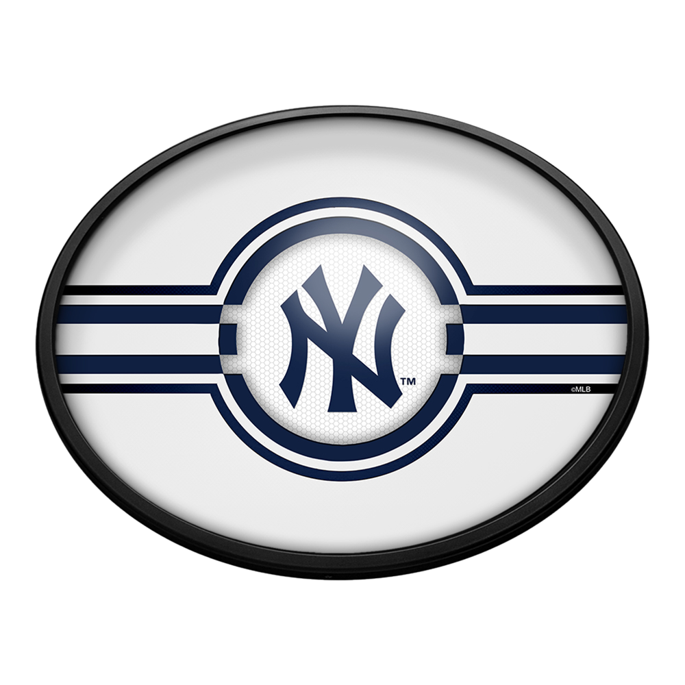 New York Yankees Oval Slimline Lighted Wall Sign  